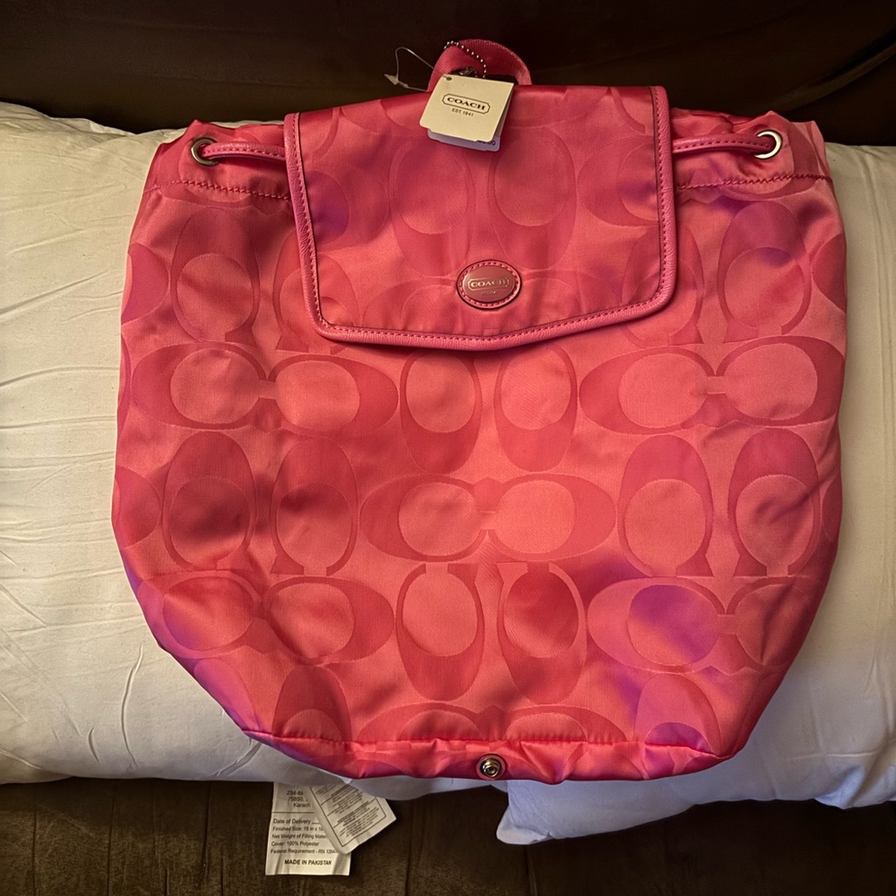 Coach Pink Women's Backpack - Picture 3 of 12